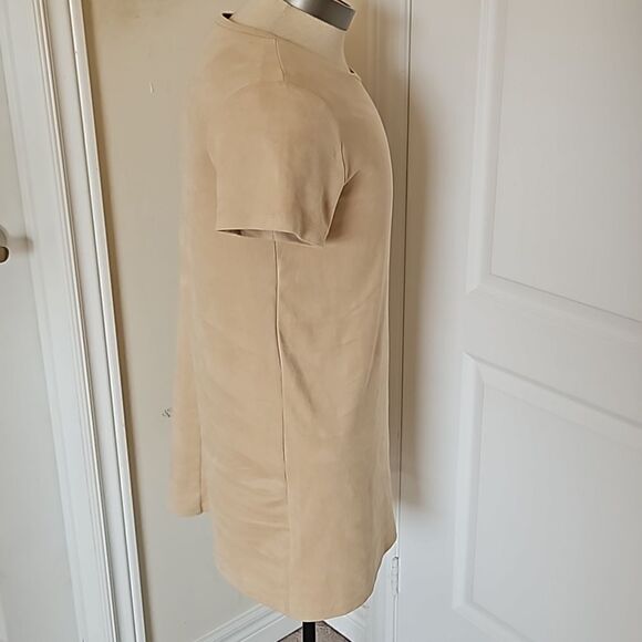 Forever 21 Women's Faux Suede T-shirt Mini  Dress Large Cream - Picture 5 of 16